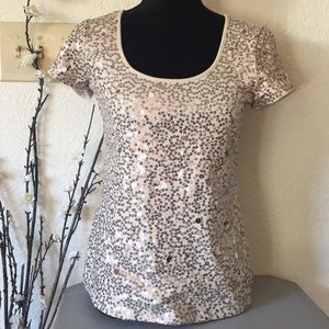 White House Black Market Blouse With Sequins